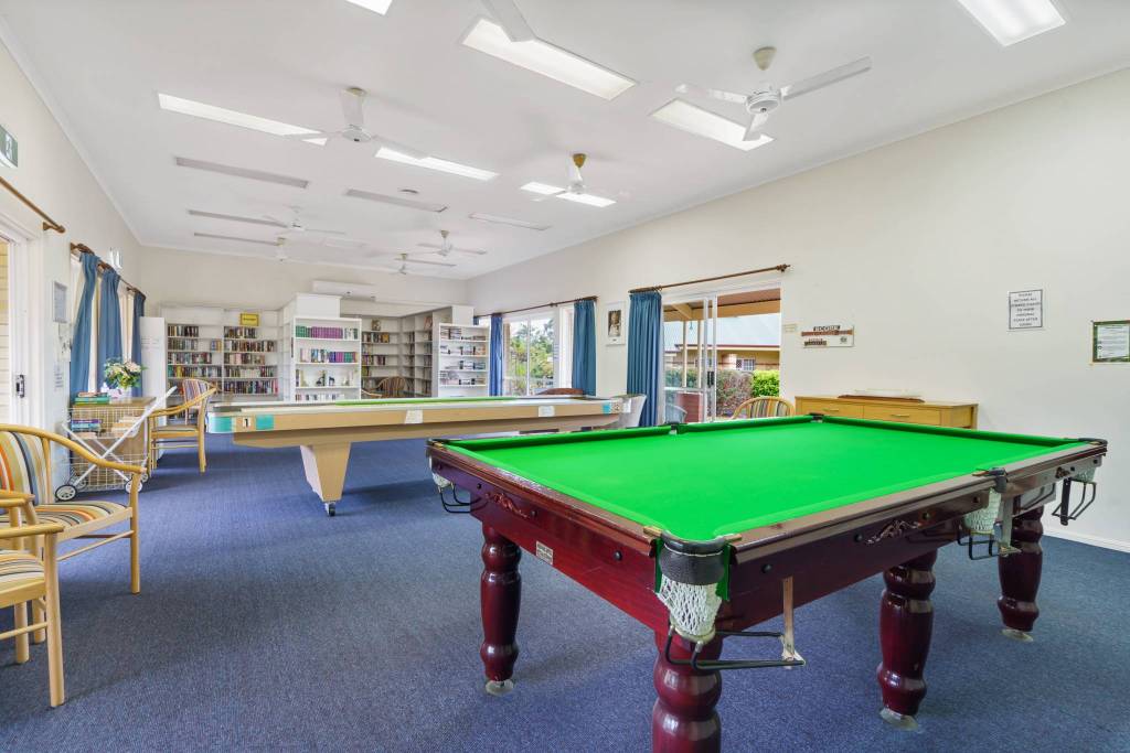 Compton Gardens Retirement Community billiard table