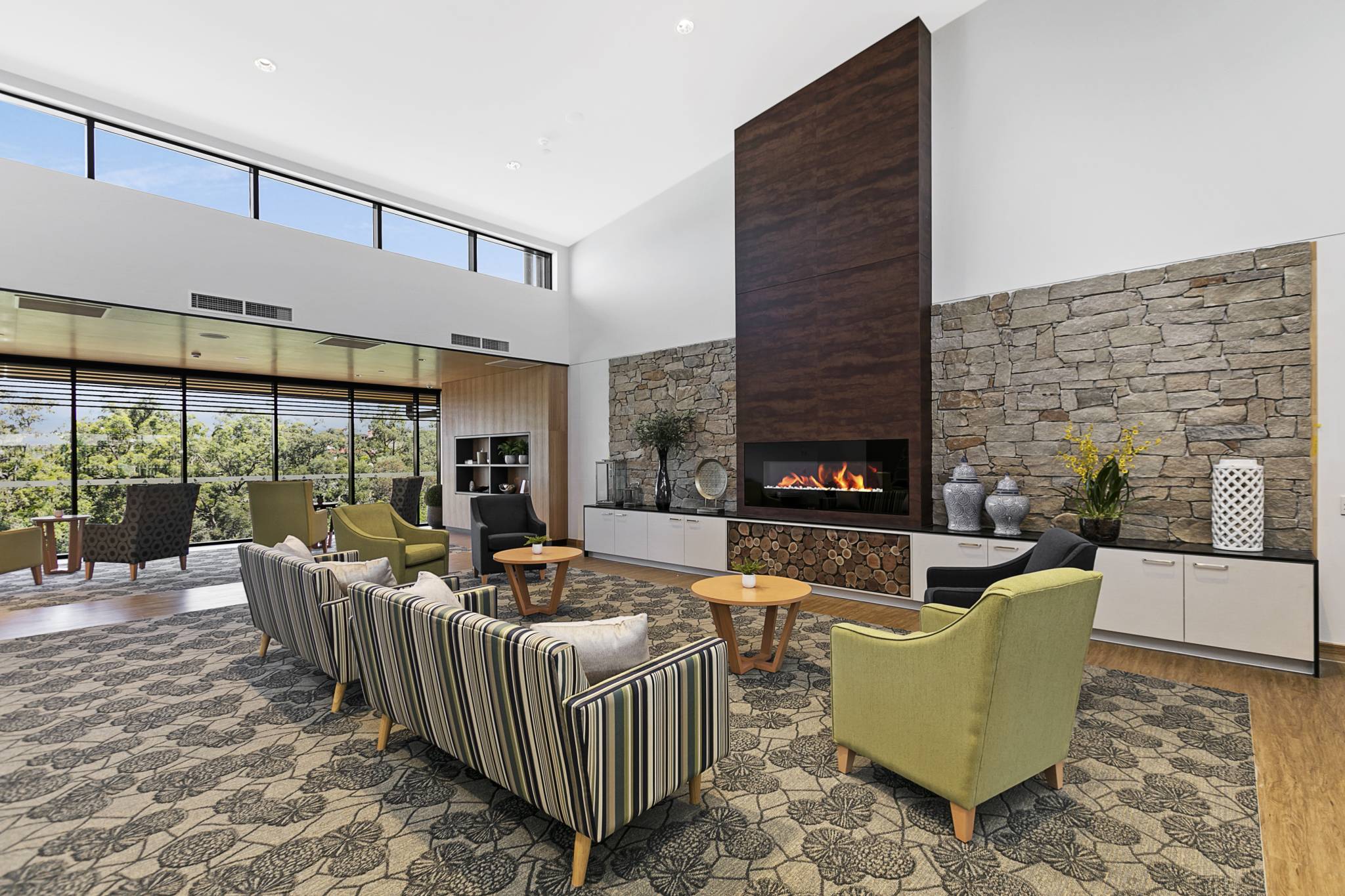 TriCare Stafford Lakes Aged Care fireplace