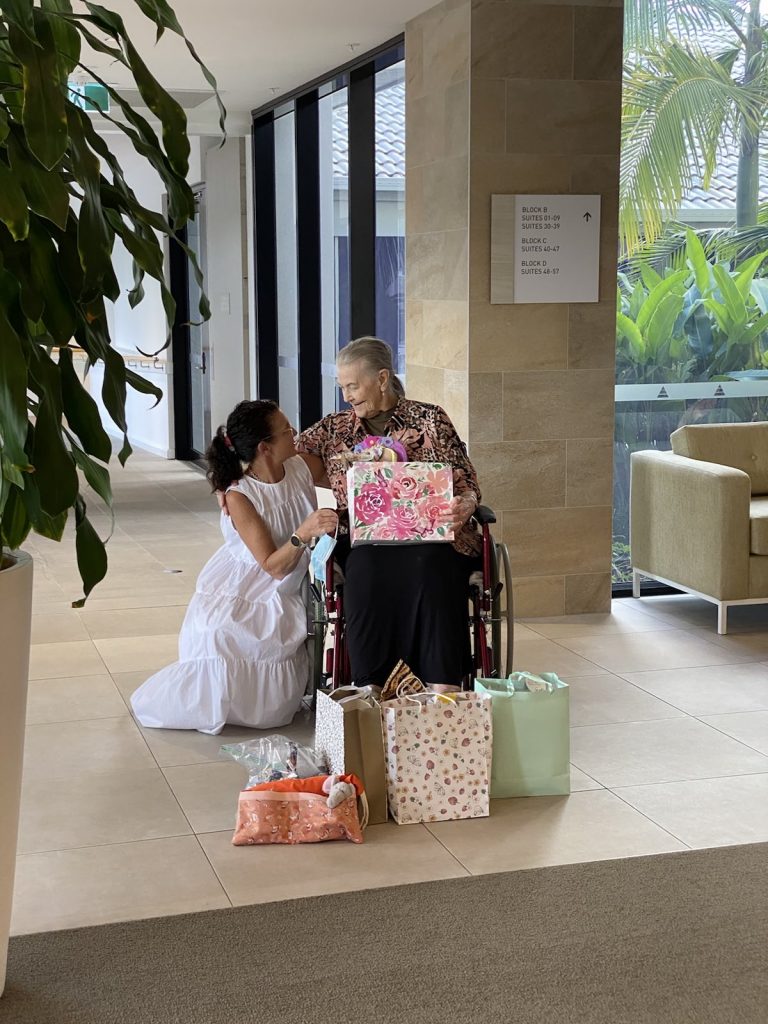 Founder of Adopt A Grandparent with TriCare Cypress Gardens Aged Care Resident who inspired the charity