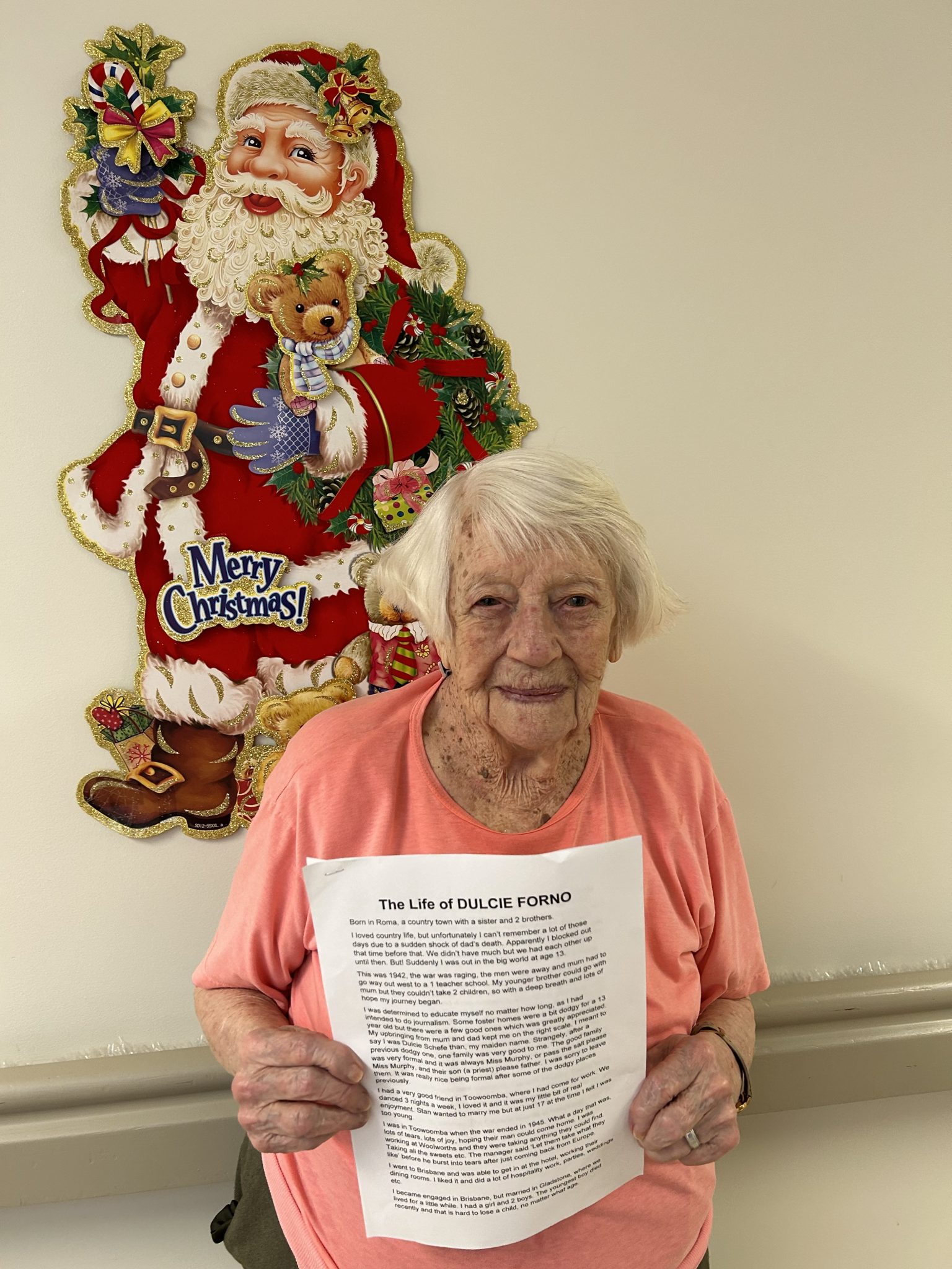 TriCare Aged Care resident story Dulcie Forno