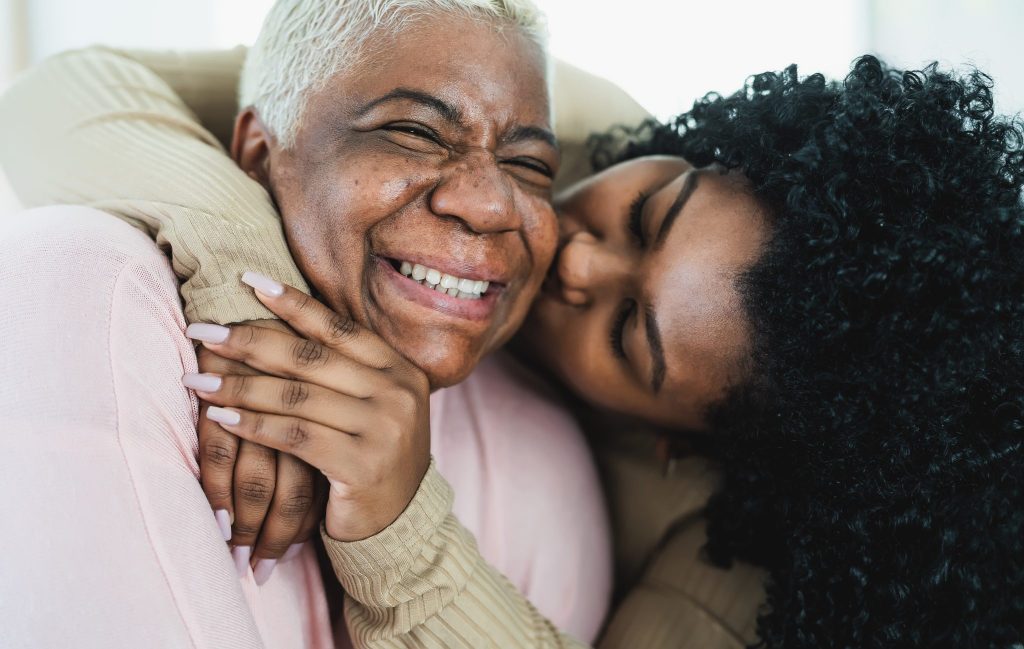 Aged Care mother and daughter