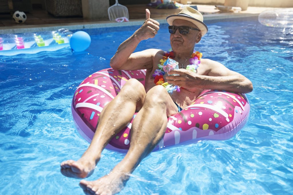 Man in pool